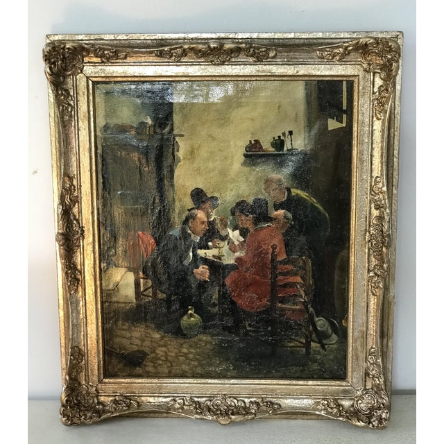 J. Nagel, Figurative Composition, Early 20th Century, Oil Paintig on Canvas, Framed For Sale - Image 7 of 7