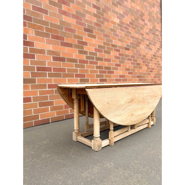 Late 19th Century 19th Century Oak Gateleg Table For Sale - Image 5 of 9