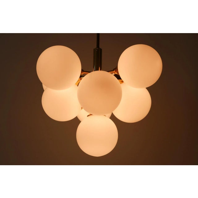 German Atomic Multi-Globe Pendant Lamp from Kaiser Leuchten, 1970s For Sale - Image 4 of 13