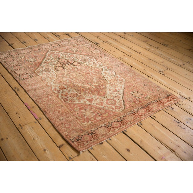 Traditional Antique Distressed Farahan Sarouk Rug - 3'4" x 4'11" For Sale - Image 3 of 11