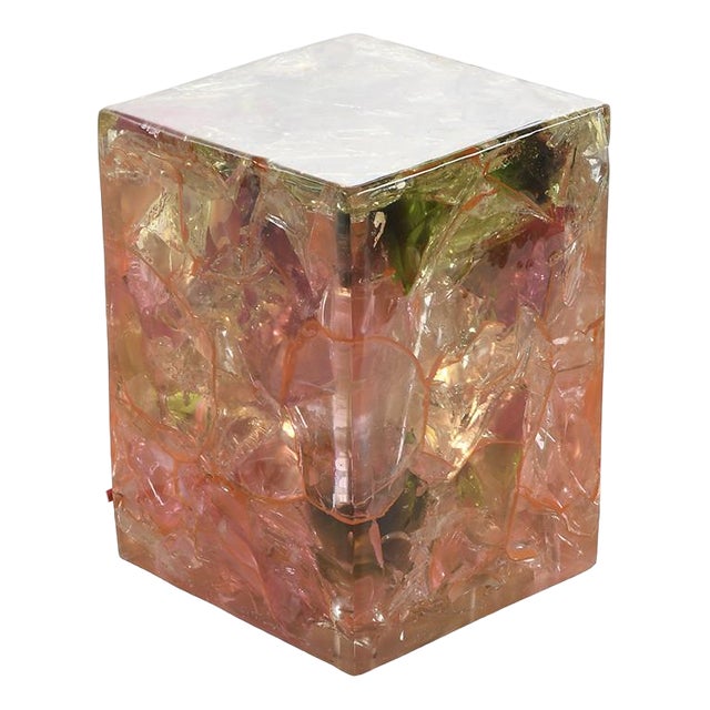 Vintage Fractal Resin Lamp For Sale