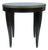 C. 1980's Donghia "Essence" Collection Round Side/End Table Satin Black Lacquer Finish With Brushed Brass Details For Sale