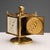 Metal Table Clock in Gold-Plated Brass For Sale - Image 7 of 10