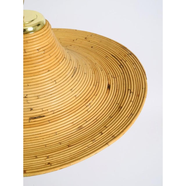 Large Italian Bright Bamboo Pendant Lamp from Vivai Del Sud, 1970s For Sale - Image 16 of 18