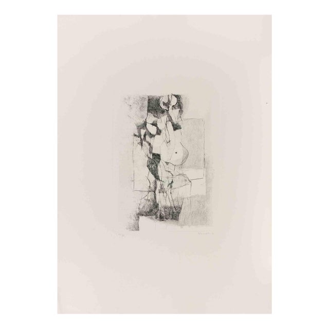 Enzo Brunori, Abstract Composition, Etching, 1977 For Sale