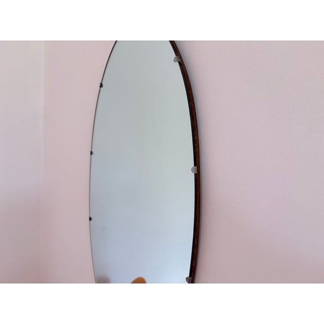 Vintage Oval Rockabilly Mirror, 1960s For Sale - Image 10 of 12
