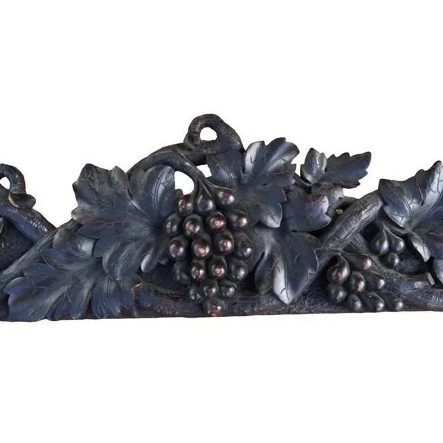Early 1900s Black Forest Carved Wood Cornice, Grape Relief For Sale In Aspen - Image 6 of 9