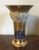 Ceramic Antique Early 19th Century French Empire Porcelain Gold Trumpet Vase with Flower Garland For Sale - Image 7 of 12