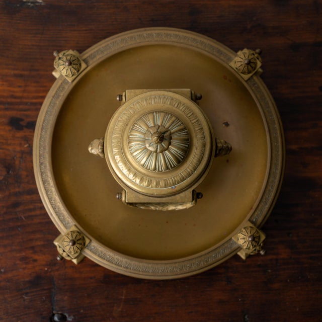 French Brass Inkwell, 19th Century For Sale In Savannah - Image 6 of 8