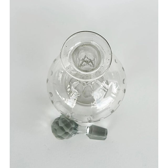 Vintage French Cut Crystal Decanters, Val Saint Lambert Attributed, Set of Two For Sale - Image 10 of 12