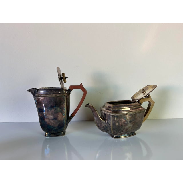 Art Deco Silver Plate Tea Set of 4 Chairish