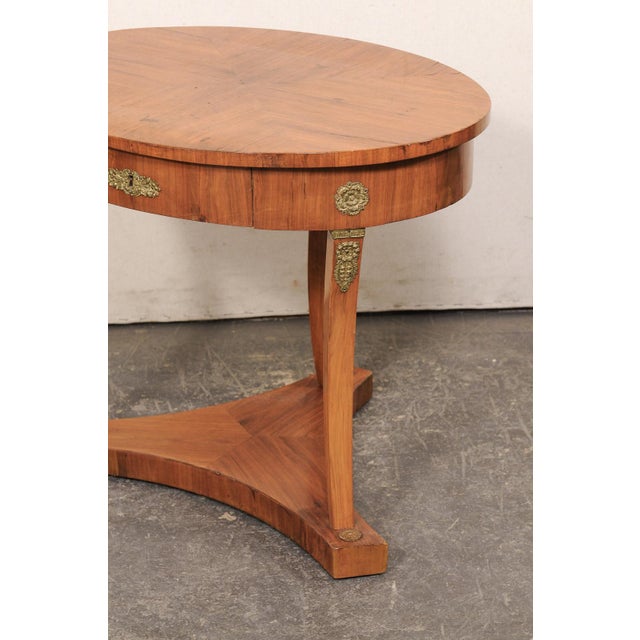 Early 20th Century French Empire Oval Accent Table For Sale - Image 9 of 12