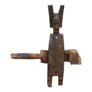 Antique African Bamana Horned Headdress Lock