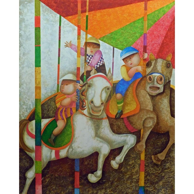 "Tourne Manege" by Graciela Rodo Boulanger Original Limited Edition Lithograph on Paper Hand signed by the artist Image...