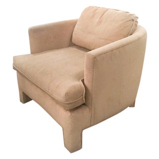 Mid-Century Parson-Style Barrel Back Chair For Sale