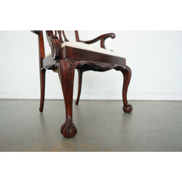Vintage Maitland Smith Chippendale Armchairs (Set of 4) For Sale - Image 15 of 16