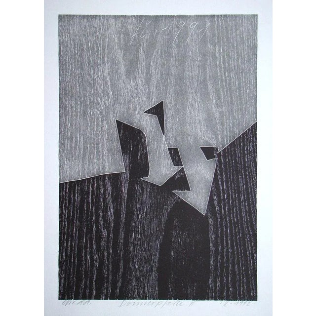 Franz Eggenschwiler, Donnerpfeile II, 1992, Original Woodcut For Sale - Image 17 of 17
