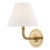 Mark D. Sikes 1 Light Curves No. 1 Wall Sconce, Rattan/Aged Brass For Sale