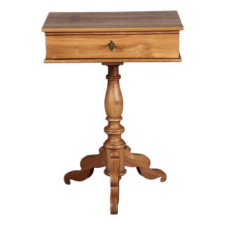 Antique 19th Century Biedermeier Sewing Table in Cherry Wood, 1840 For Sale