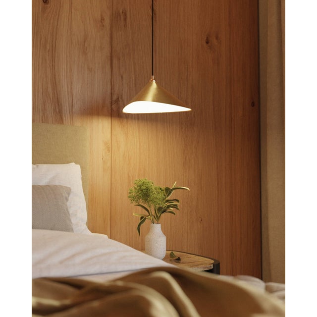 Wood Emily II Pendant in Metallic Tones from Moss Objects For Sale - Image 7 of 9