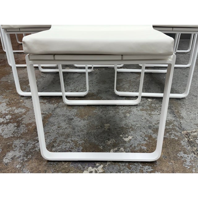 White Mario Ruiz for Gandia Blasco Indoor/Outdoor Dining Chairs, Set of Ten For Sale - Image 8 of 12