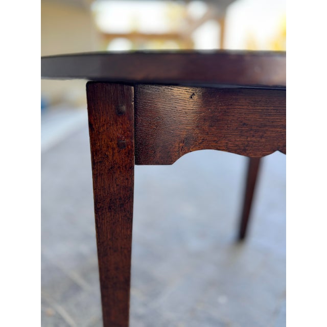 French Country Rustic Round Center Table For Sale - Image 3 of 11