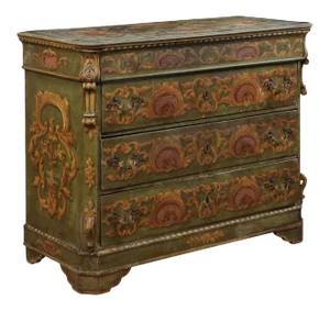 19th Century European Green Chest of Drawers