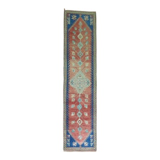 Vintage Zabihi Collection Turkish Geometric Anatolian Runner - 2'5" x 11' For Sale