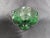Glass Vintage Fenton Dolphin Green Uranium Glass Two Handled Crimped Bowl For Sale - Image 7 of 11