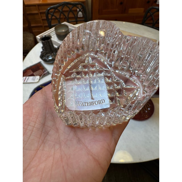 Transparent Waterford Crystal Heart Paperweight, Vintage For Sale - Image 8 of 12