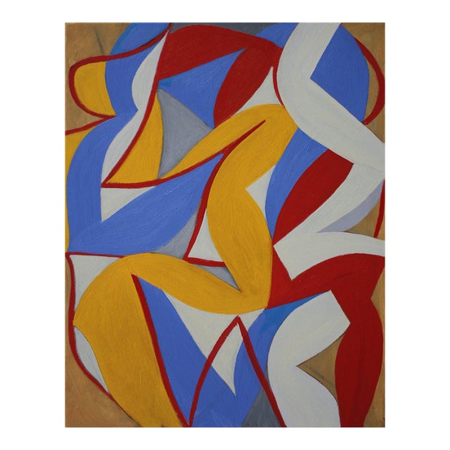 Contemporary Abstract Oil on Canvas "20ju4p-2020" by Alain Clément For Sale
