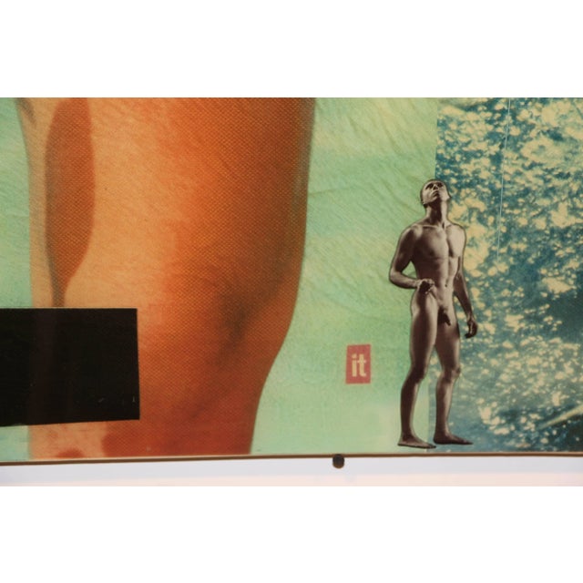 Sky Blue Epoxy Resin Collage American British Alex Echo For Sale - Image 8 of 11