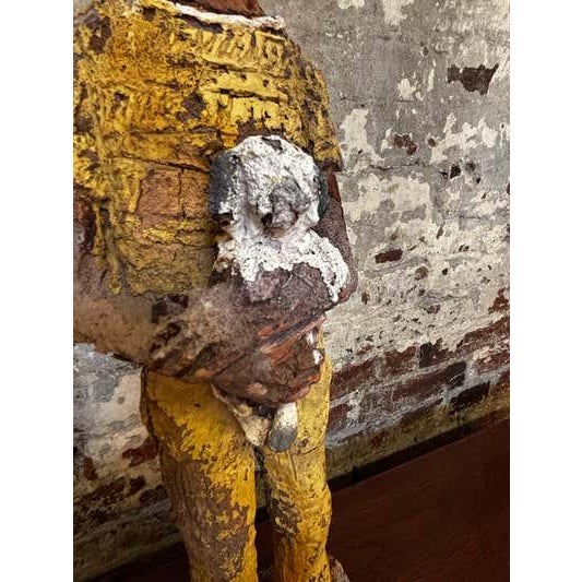 Primitive Cement Sculpture of Boy with Dog, USA, 1945 For Sale In Philadelphia - Image 6 of 9