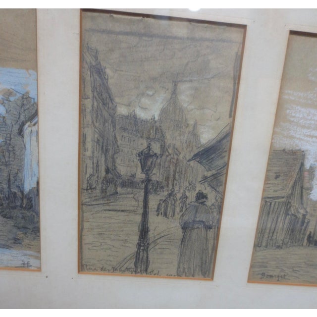 Drawing/Sketching Materials Four Scenes of Paris Date 1901 by H. Schapp For Sale - Image 7 of 12