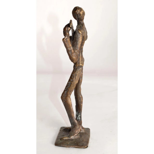 20th Century Handmade Bronze Guitar Player Figurine Sculpture Figurine Fine Art For Sale In Miami - Image 6 of 13
