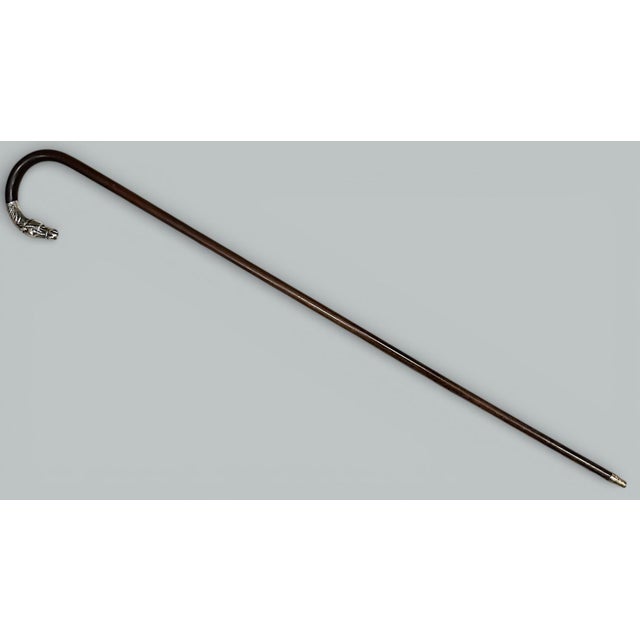 Traditional Antique Equine Horse Ladys Gentleman's Snakewood Wooden Walking Stick Dress Cane For Sale - Image 3 of 9