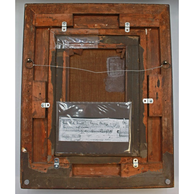 Dated 1888 oil painting "The Old Mill" by W. Graham Buxton, English. An English village mill with race & natural water...