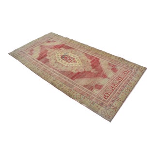 Turkish Oushak Vintage Area Carpet For Sale