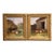 Pair 19th Century French Barnyard Oil Paintings Signed Charles Maréchal For Sale