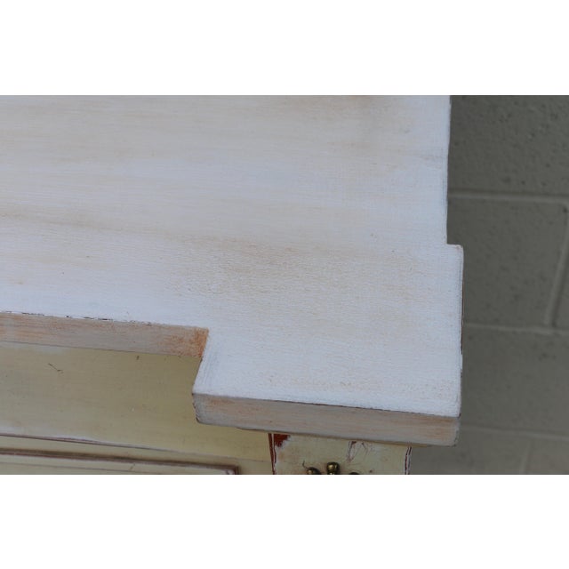 Vintage Karges Neoclassical Painted Sideboard With Brass Gallery Rail | Louis XVI Style, 1950s For Sale - Image 14 of 18