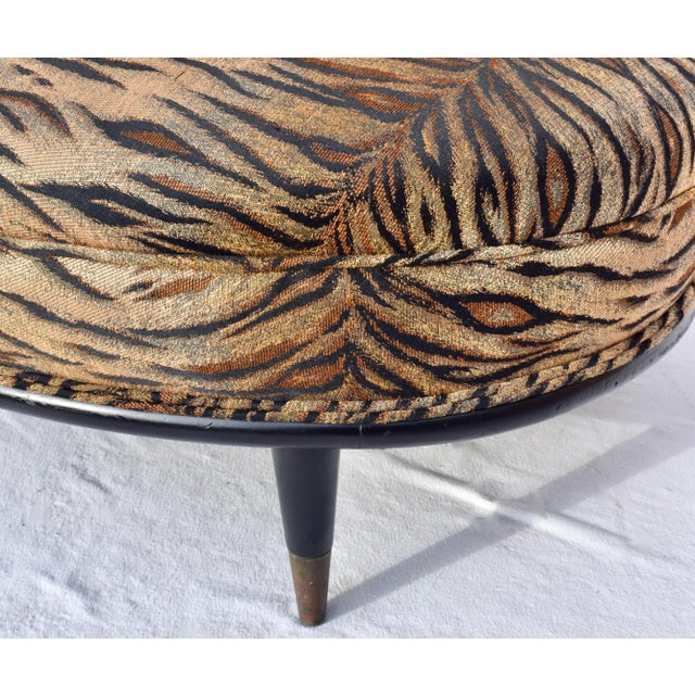 Sienna Mid Century Modern Slipper Chair in Tigre Upholstery For Sale - Image 8 of 9