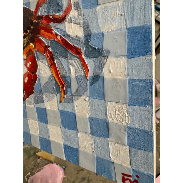 Paper “Nantucket Crab” Acrylic Painting For Sale - Image 7 of 10