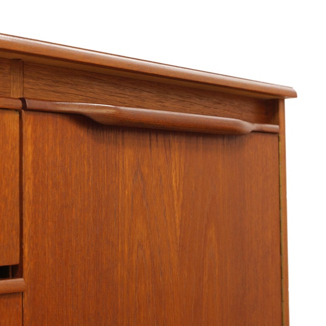 Mid Century Teak Sideboard Cabinet on Hairpin Legs For Sale In Los Angeles - Image 6 of 8