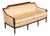 Federal Sheraton Style Upholstered Sofa With Carved Wood Frame For Sale
