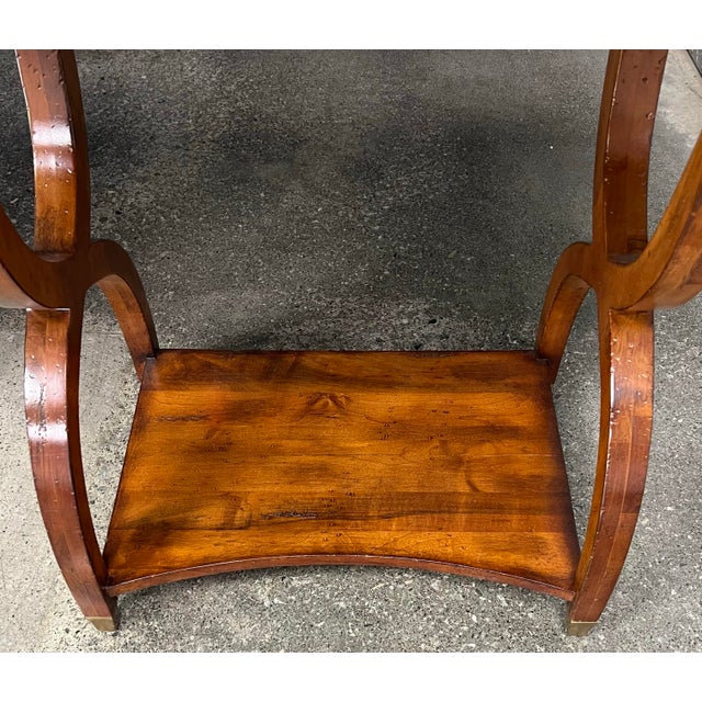 Brown Neoclassical Maple Side Table With Drawer For Sale - Image 8 of 11