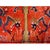 1930s Antique Coral Chinese Tibetan Dragon Cloud Band Saddle Horse Cover Rug For Sale - Image 4 of 6