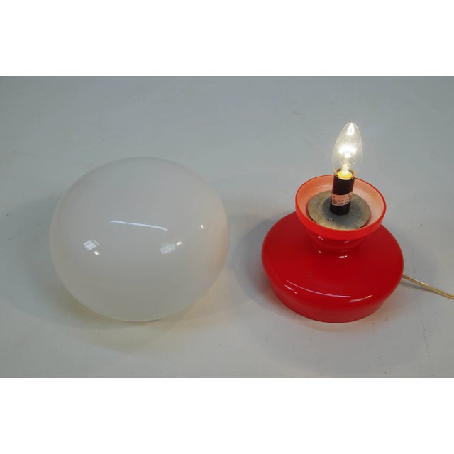 All Glass Table Lamp by Valasske Mezirici, 1970s For Sale - Image 4 of 6