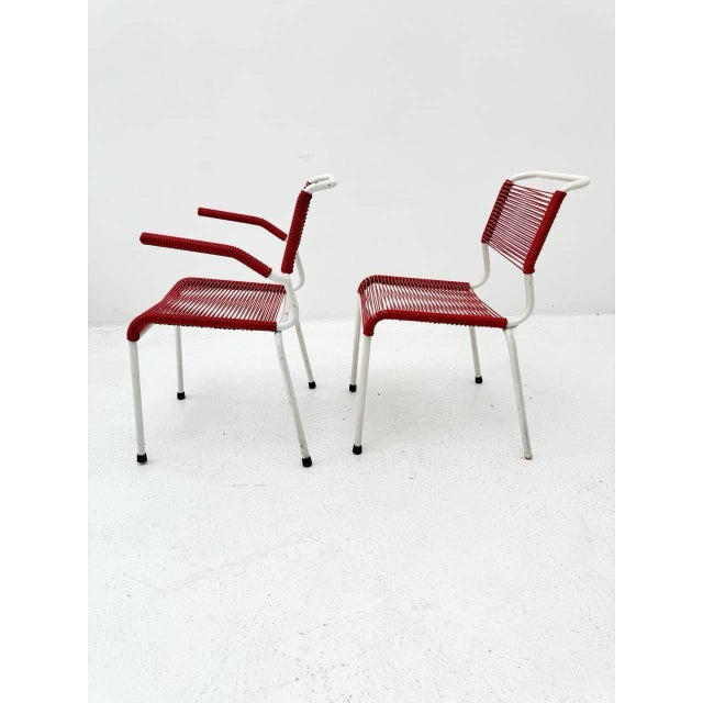 Red Sissach Spaghetti Chairs from Bigla, 1960s, Set of 4 For Sale - Image 8 of 14