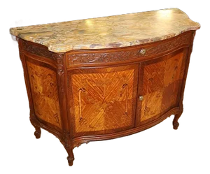 Early 20th Century French Satinwood Inlaid Louis XV Style Dresser Chest Commode