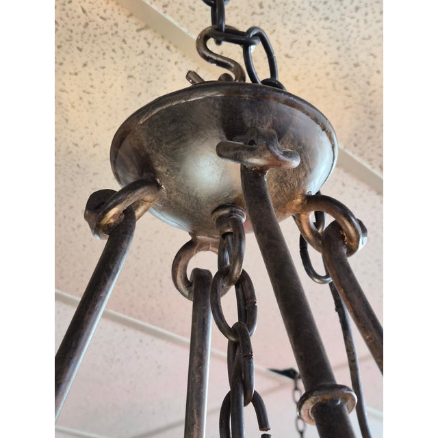 Marakesh 4 Light Iron Pendant Chandelier For Sale - Image 4 of 11